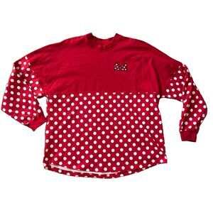 Disney Parks Spirit Jersey Walt Disney  Sz XL Minnie Mouse Polka Dot EUC
